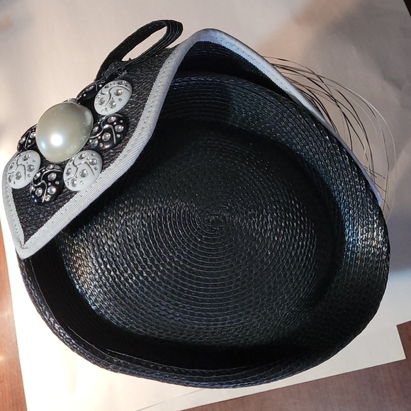 Women's Kentucky Derby or Church Hat with Rhinestones Unique - Picture 6 of 12